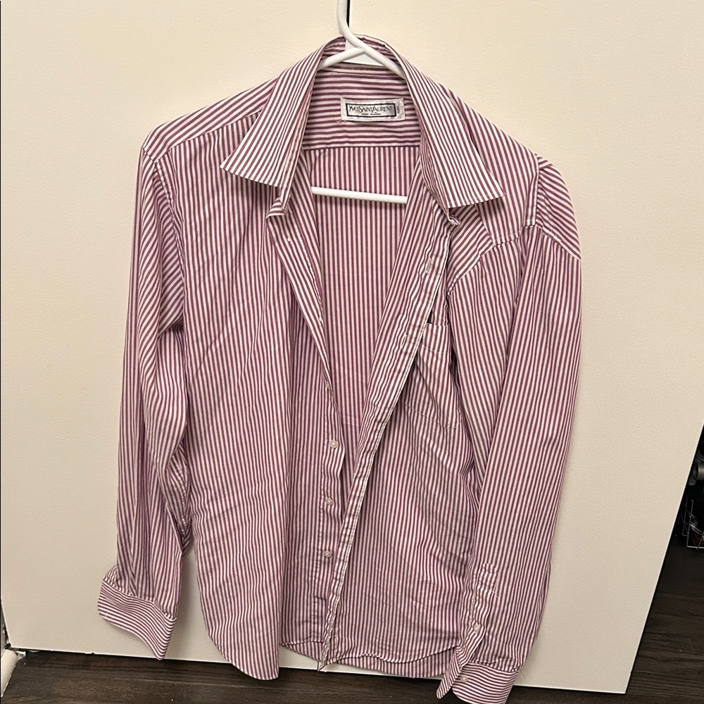 Vintage Yves Saint Laurent Striped Button Up Shirt